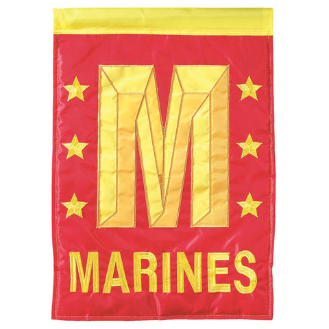 Marines Double Applique Garden Flag