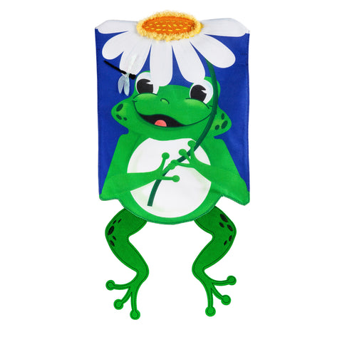 Shaped Frog Garden Flag