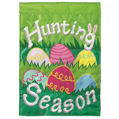 "Hunting Season" Easter Double Applique House Flag