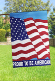 Proud American Applique House Flag