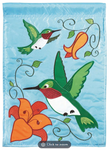 Birds in Flight Applique Garden Flag