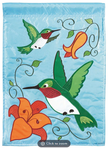 Birds in Flight Applique Garden Flag