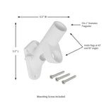 White 2-Position Flag Bracket