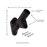 Black 2-Position Flag Bracket