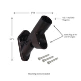 Black 2-Position Flag Bracket