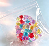 Rainbow Ice‑Cube Crunchy Squishy
