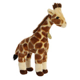 Standing Giraffe Plush featuring realistic design with golden brown body and warm spots, perfect for collectors.