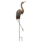 Bronze Heron Solar Garden Stake