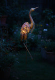 Bronze Heron Solar Garden Stake