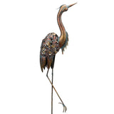 Bronze Heron Solar Garden Stake