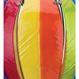 Close-up of the vibrant colors on the Rainbow XLG Hot Air Balloon Solar Lantern, showcasing hand-painted details.