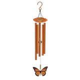 Orange Monarch Butterfly 32" Wind Chime