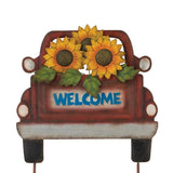 Sunflower Truck Garden Stake