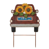 Sunflower Truck Garden Stake