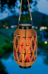 Wicker Tubular Solar Lantern