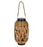 Wicker Tubular Solar Lantern