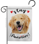 Stay Pawsitive Garden Flag