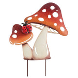 Ladybug Mushroom Stake