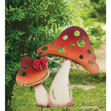 Ladybug Mushroom Stake