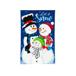 Let It Snow Family Applique House Flag