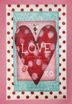 Vintage Valentine Burlap Garden Flag