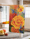 Mariposa Melody Burlap House Flag