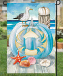 Crab O' Lantern Suede Garden Flag