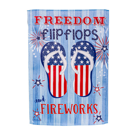 Freedom Flip Flop Suede Garden Flag