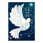 Peace on Earth Dove Burlap Garden Flag