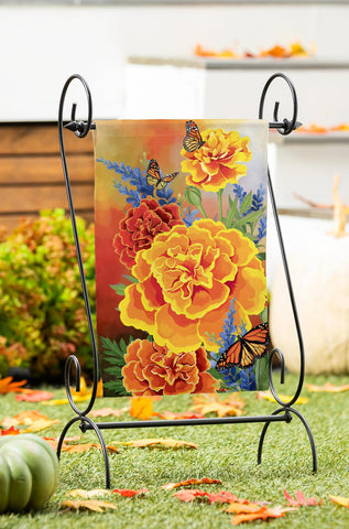 Mariposa Melody Burlap Garden Flag