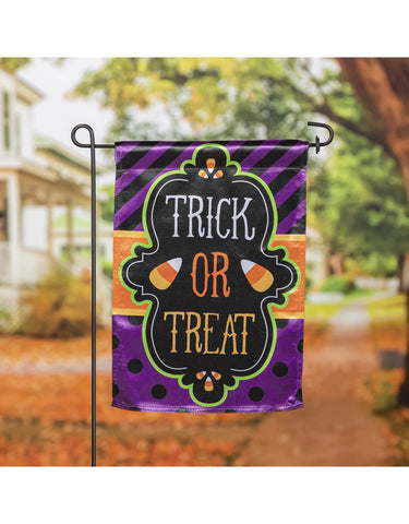 Trick Or Treat Lustre Garden Flag