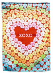 Heart and Candy Love Lustre Garden Flag