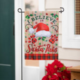 Santa Paws Suede Garden Flag