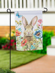 Garden Bunnies Suede Garden Flag