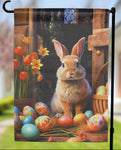 Hoppy Easter Suede Garden Flag