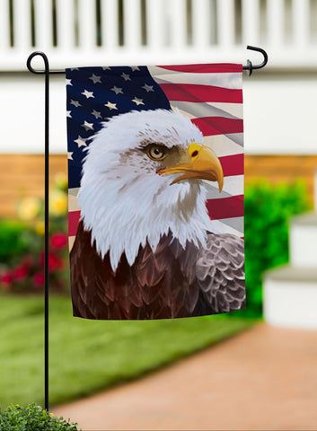 American Eagle Suede Garden Flag