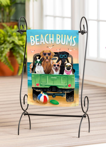 Jeep Pups Suede Garden Flag