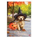 Goldens With Broom Suede Garden Flag