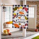 Fall For Jesus Applique House Flag