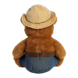 Smokey Bear Plush showing the back view with ranger hat and jeans, promoting forest conservation awareness.