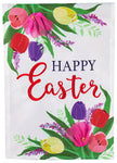 Easter Floral Applique House Flag