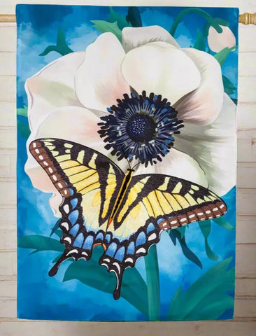 Anemone and Butterfly House Flag