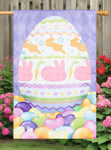 Sweet Treats and Easter Friends Applique House Flag