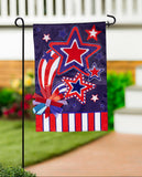 Stars and Stripes Applique Garden Flag