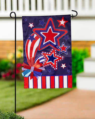 Stars and Stripes Applique Garden Flag