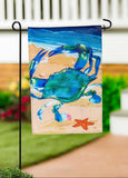 Blue Crab Applique Garden Flag