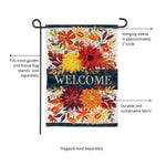 Fall Floral Applique Garden Flag