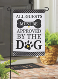 Approved by the Dog Applique Garden Flag