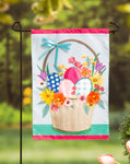 Easter Basket Applique Garden Flag