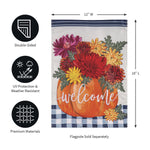 Mums and Pumpkin Applique Garden Flags